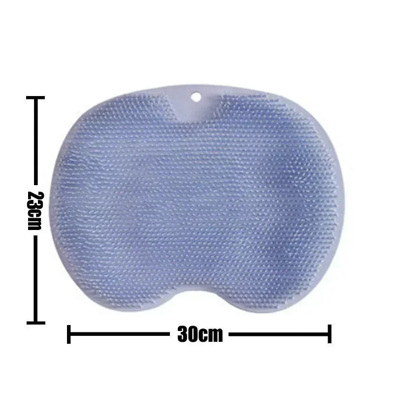 Non-Slip Bath Massage Mat & Back Scrubber Brush | TPR