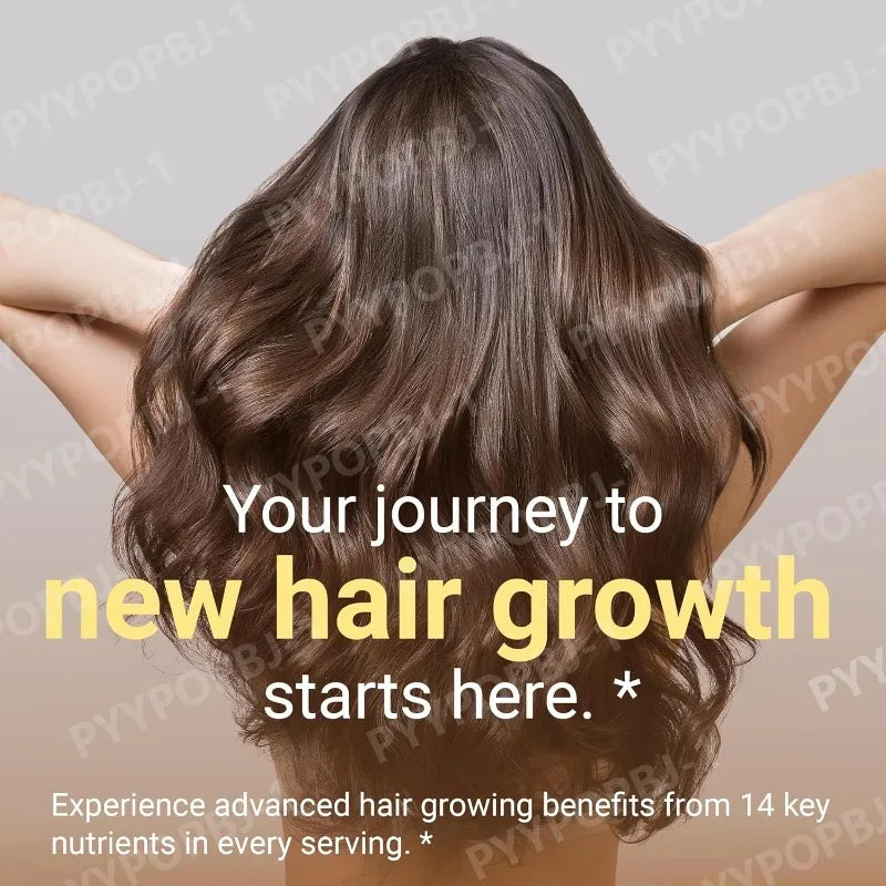 Hair Growth Vitamins 120 Caps | 14-in-1 Biotin Collagen Formula
