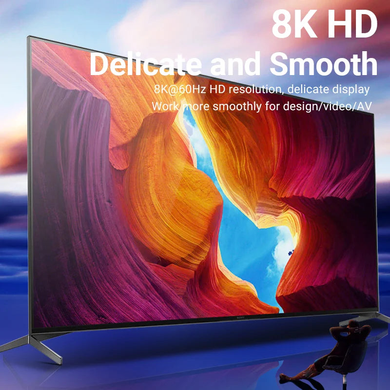 USB4 USB-C Cable 8K 60Hz | 240W PD 40Gbps LED Display 3.3ft