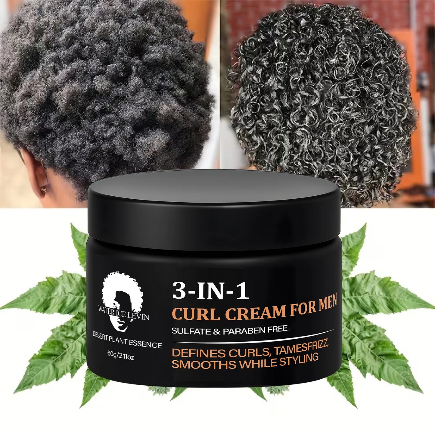 3-in-1 Curl Cream – Sulfate & Paraben Free | Defines & Smooths