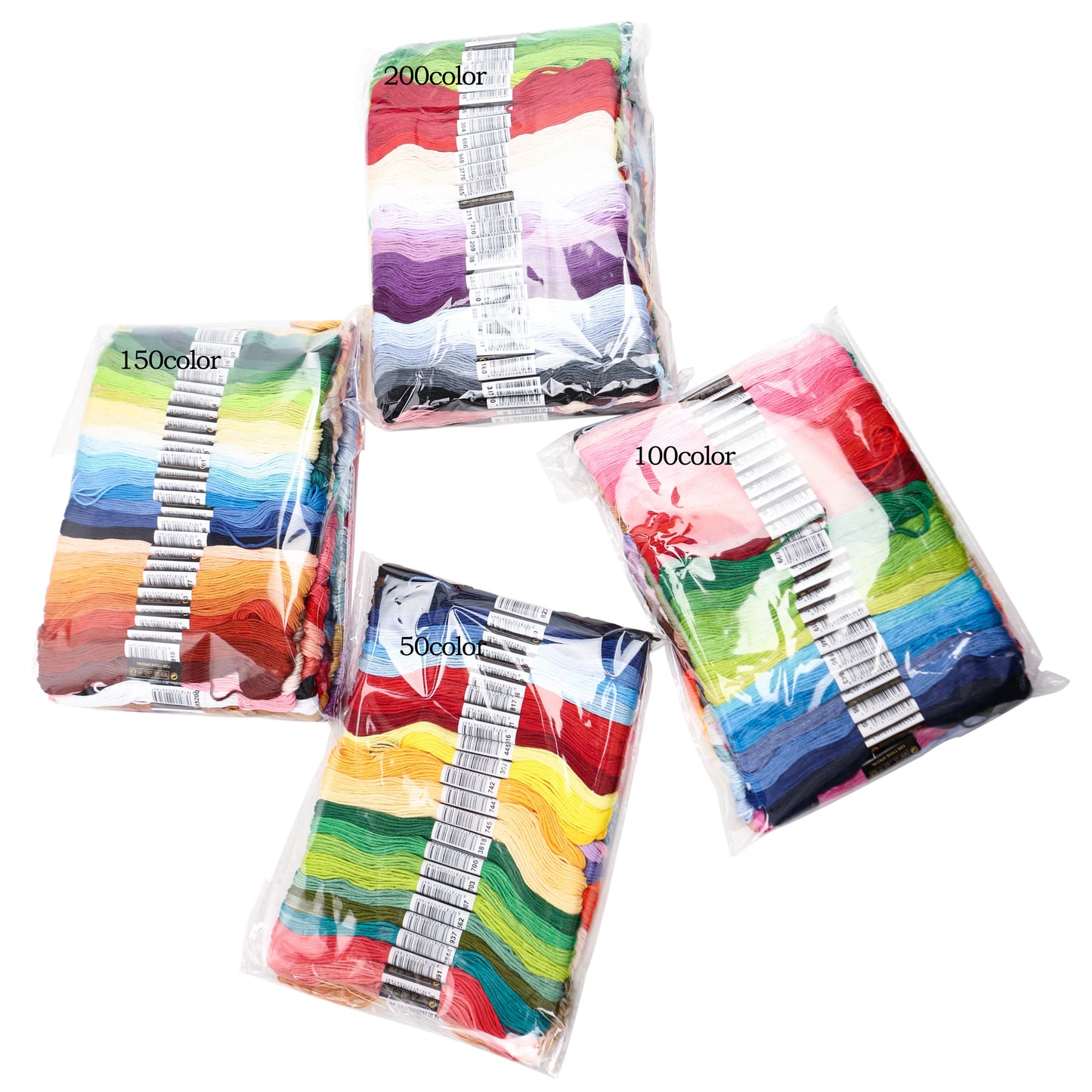 Cross Stitch Embroidery Floss Set | 50–447 Skeins, 8m Each