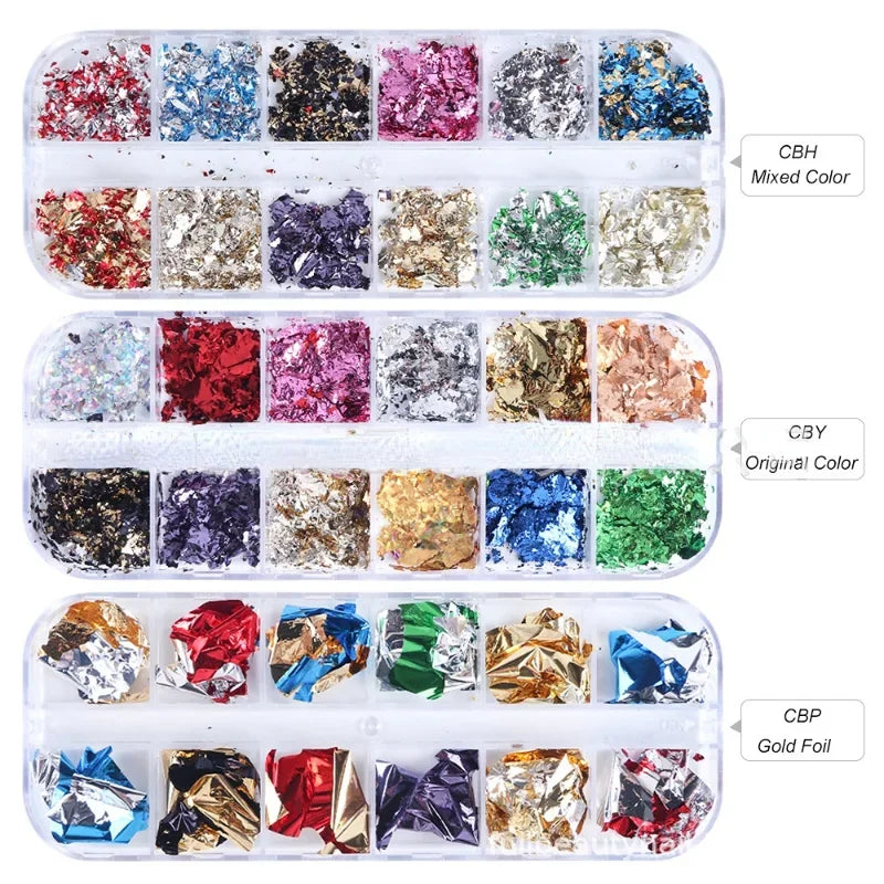 1 Box Imitation Gold Sliver Copper Foil Sequins Glitters Craft Leaf Flake Sheets Bulk Foil Paper for Gilding DIY Nail Art Decor Peaceful Pleasures Health and Wellness