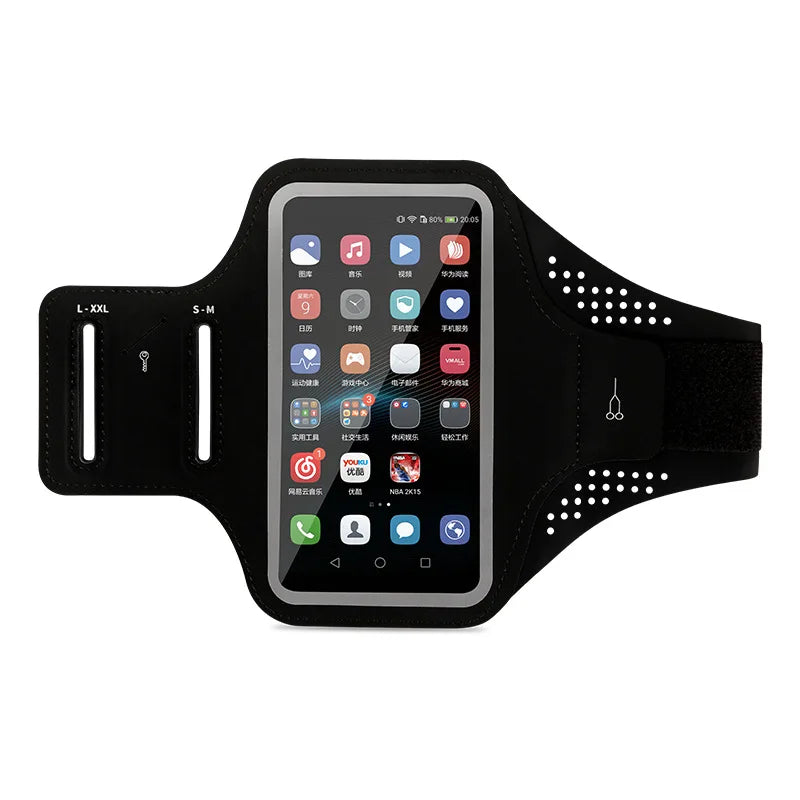 Sports Bag For Phone Armband For Sports Cell Phone Accessories Woman mp3/mp4 Bags Hand Bag Lycra Armband For Running Waterproof Peaceful Pleasures Health and Wellness Black(6.5 inch)