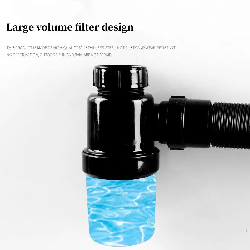 Flexible Sink Drain Pipe Kit – Anti-Odor & Anti-Clog Universal