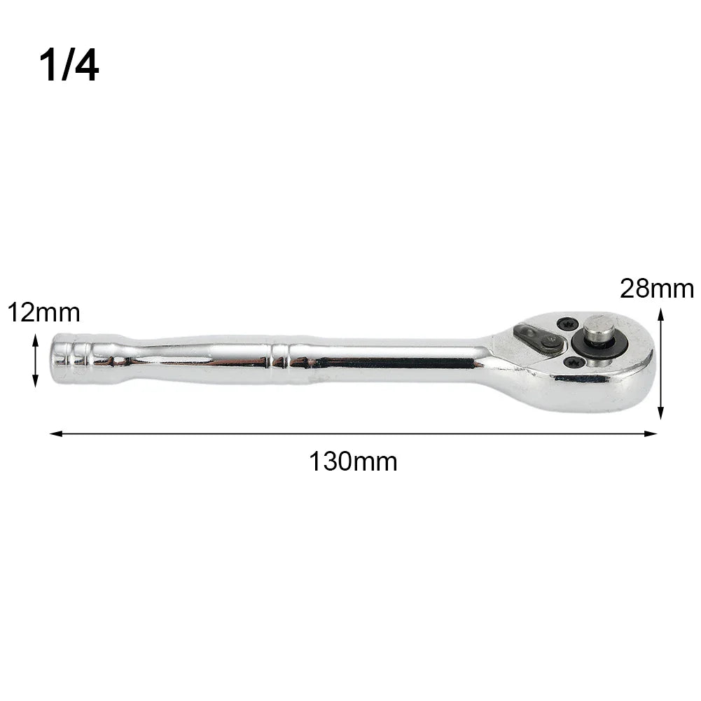 1/4" 3/8" 1/2" Drive Ratchet Wrench – Quick-Release Reversible