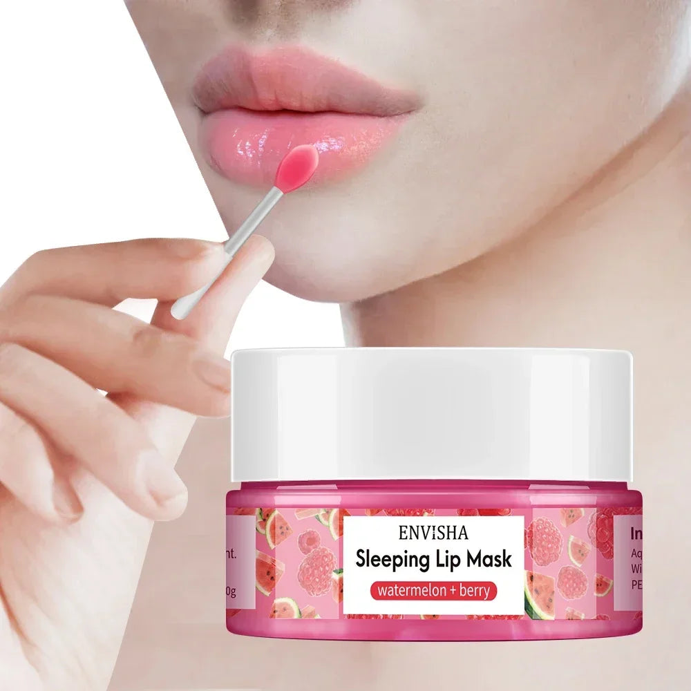 ENVISHA Watermelon Lip Sleep Mask – Overnight Moisturizing & Line-Fading 20g Lip Mask Peaceful Pleasures Health and Wellness