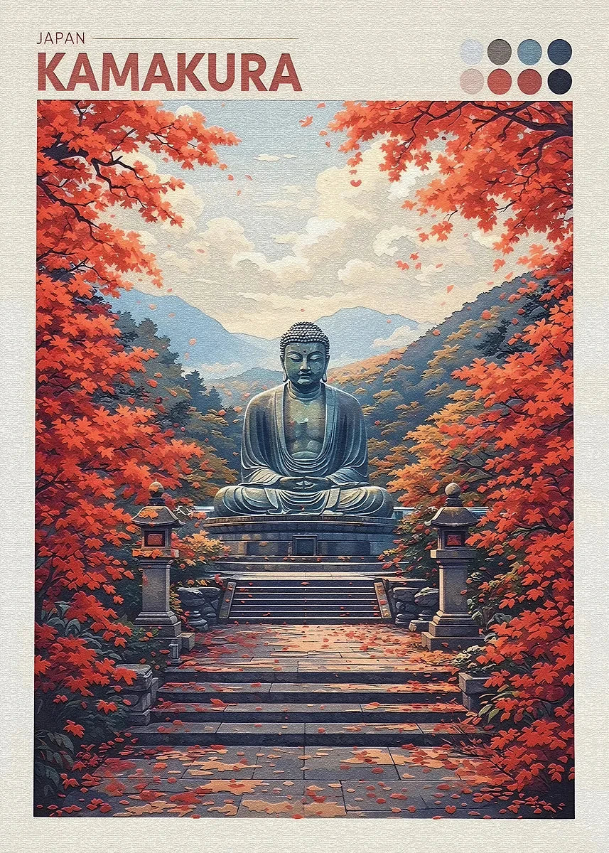 Japan Autumn Cityscape Posters Yokohama Shizuoka Hakodate Modern Prints Canvas Painting Wall Art Picture Home Living Room Decor Peaceful Pleasures Health and Wellness 13 30x40cm