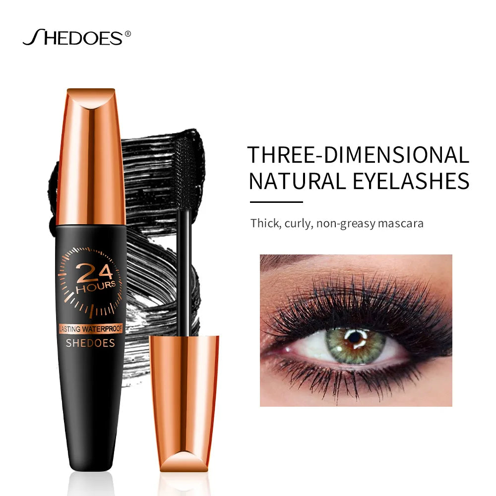 Waterproof Slim Black Mascara – Smudge-Proof Natural Lashes