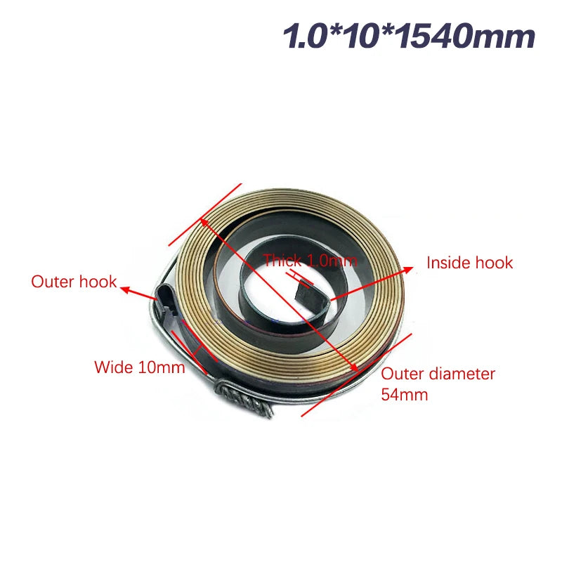 1 Piece 0.7-1.5 Thickness 680-1540mm Length Spiral Flat Wire Coil Torsion Constant Force Extension Bench Drill Scroll Springs Peaceful Pleasures Health and Wellness A5