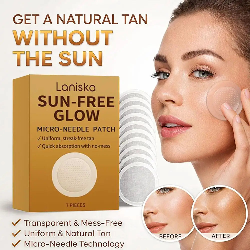 Quick Sunless Micro‑Needle Tanning Stickers, UV‑Damage‑Free Natural Bronzing Patches, Portable Mild Self‑Tan Patch for Anytime Peaceful Pleasures Health and Wellness