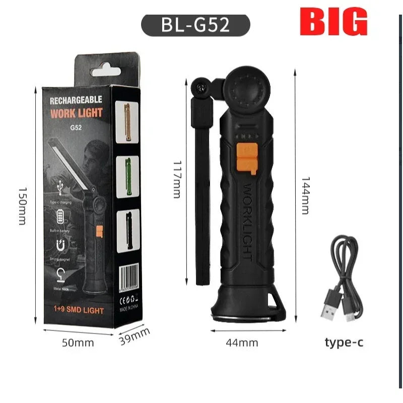 KDULIT COB LED Rechargeable Work Light | Magnetic Torch