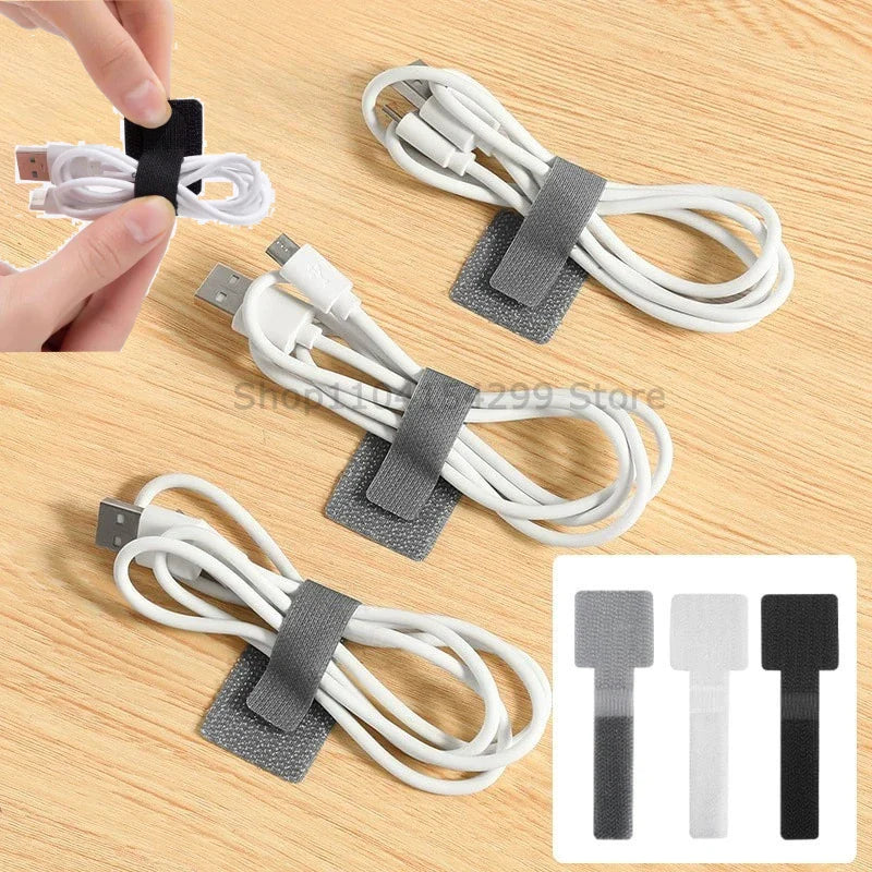 Reusable Velcro Cable Ties & Self-Adhesive Cord Organizer
