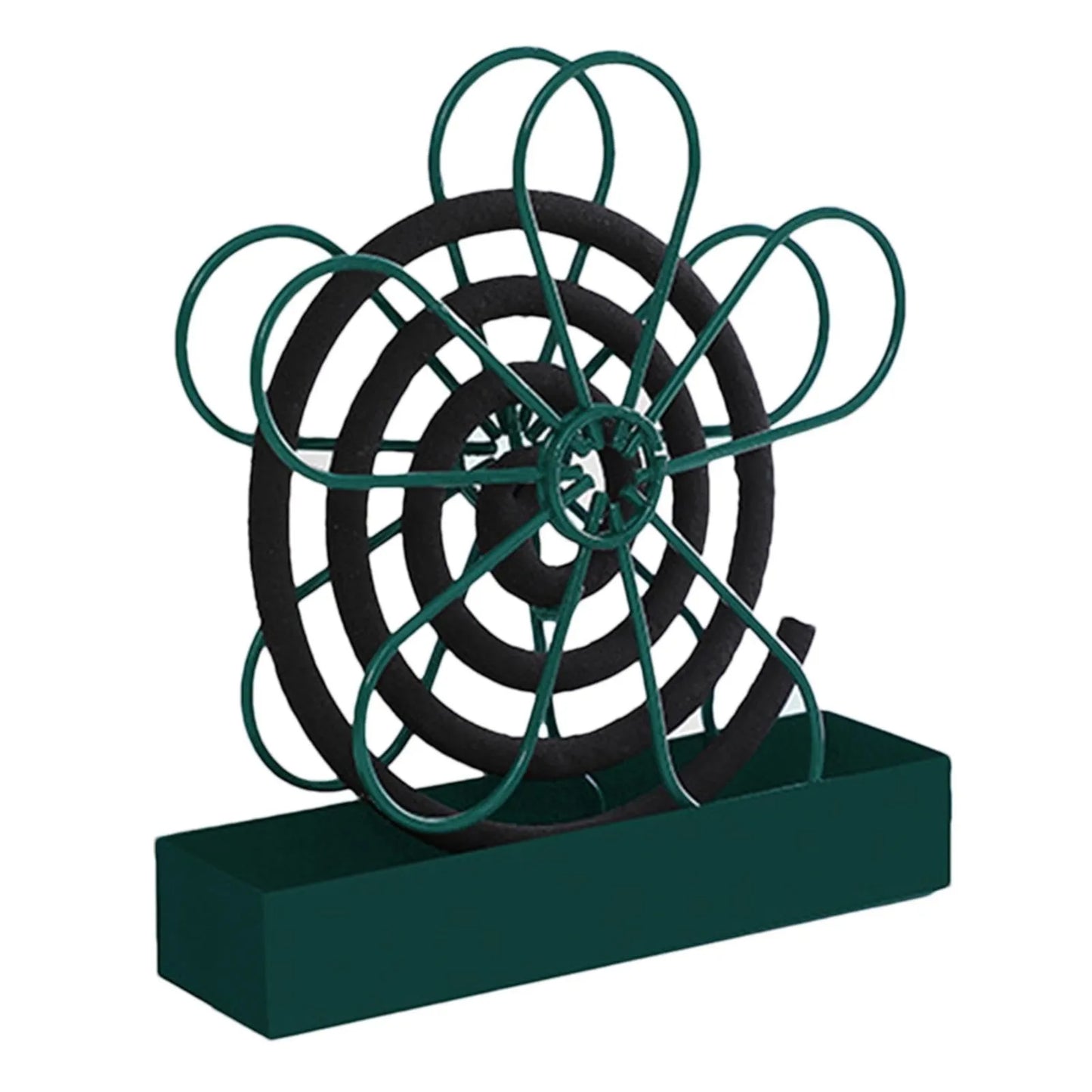 With Tray Mosquito Coil Holder Iron Anti-Mosquito Mosquito Incense Rack Ornaments Flower shape Mosquito Repellent Peaceful Pleasures Health and Wellness