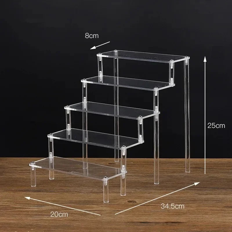 Iridescent Acrylic Display Riser Stand 1–5 Tier | Figures & Cupcakes