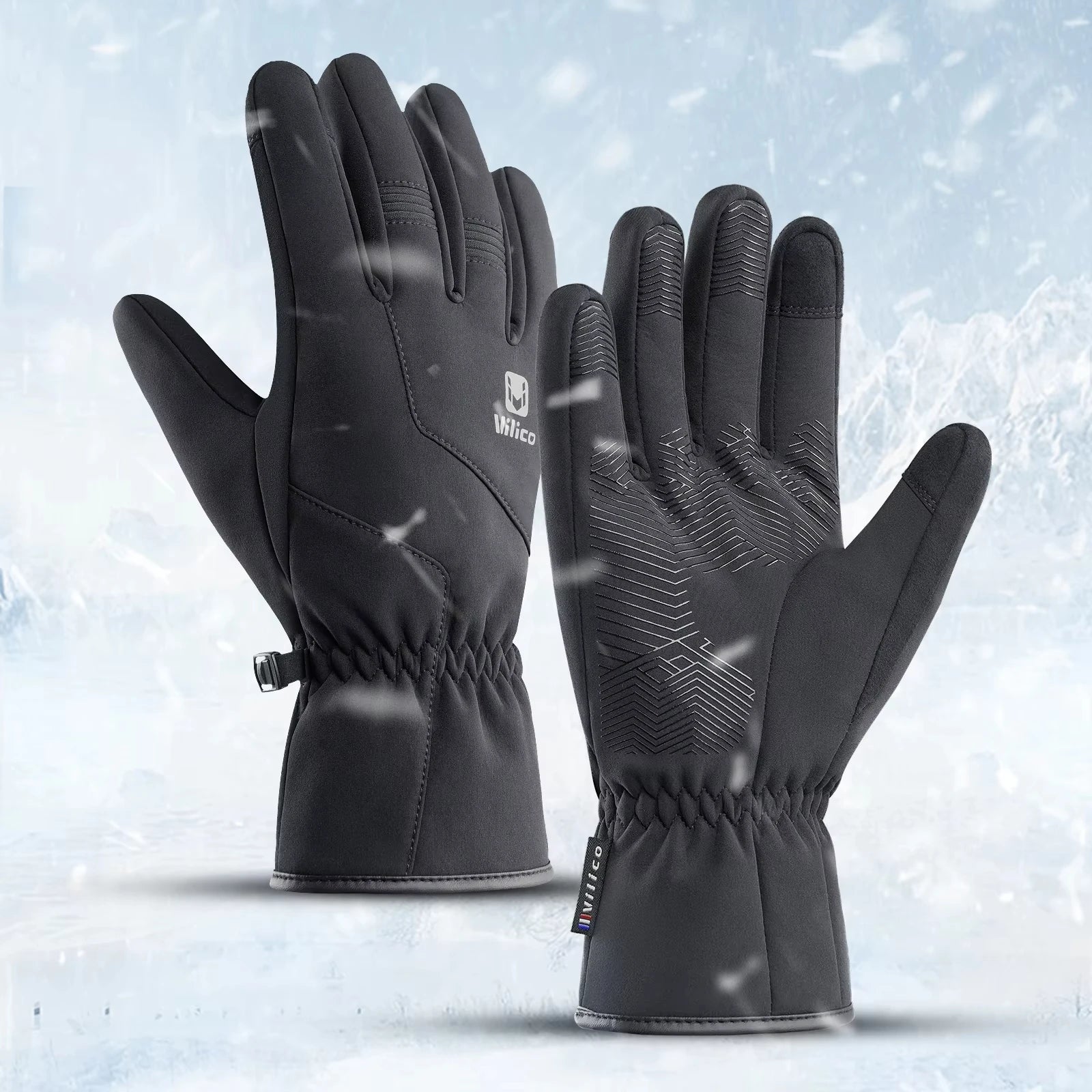 Autumn Winter Outdoor Cycling Gloves for Men Women Touchscreen Thermal Windproof Waterproof Anti-Slip Skiing Hiking Sports Glove Peaceful Pleasures Health and Wellness
