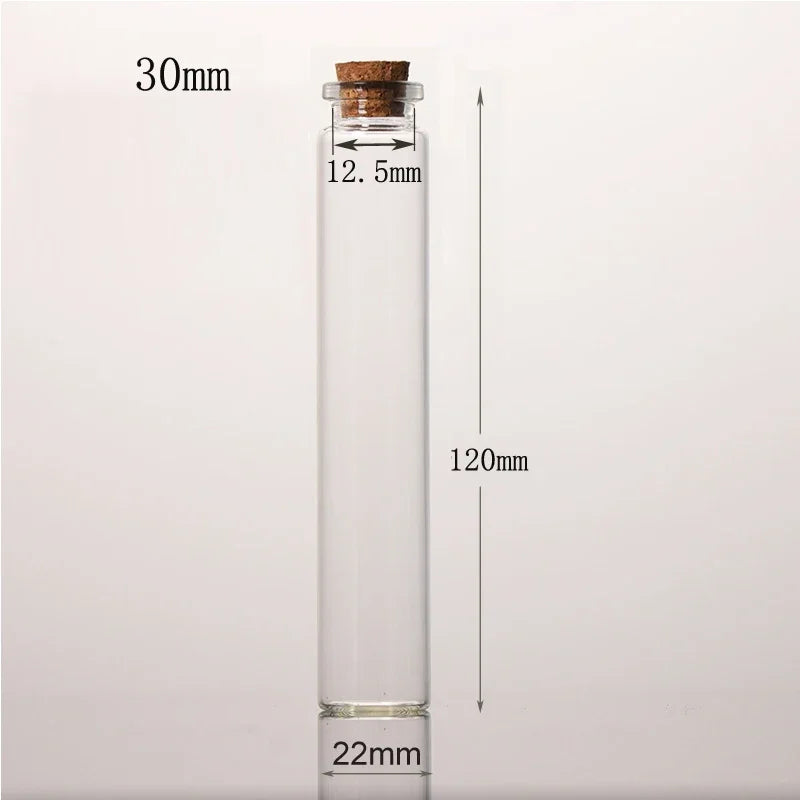 10-Pack Mini Glass Bottles with Cork Stoppers | Spell Jars & Vials