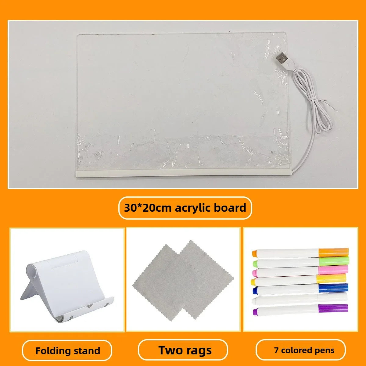 Large LED Message Board with Color Changing Light Acrylic Handwritten Billboard for Creative Stall Advertising and Night Light Peaceful Pleasures Health and Wellness drawing board