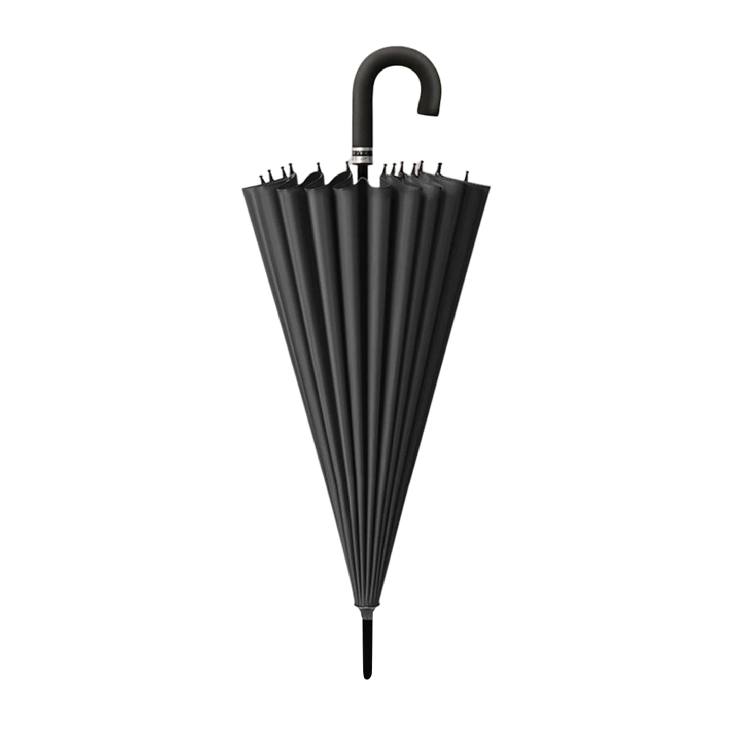Blooming In Water Umbrellas Fresh-Style 24 Bone J Handle Large Umbrella Golfs UV Protection Rain-Umbrellas For All Season Peaceful Pleasures Health and Wellness Black