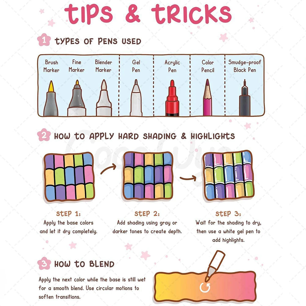 How Draw Patterns Easy Fun Guide Detailed Steps Students Cartoon