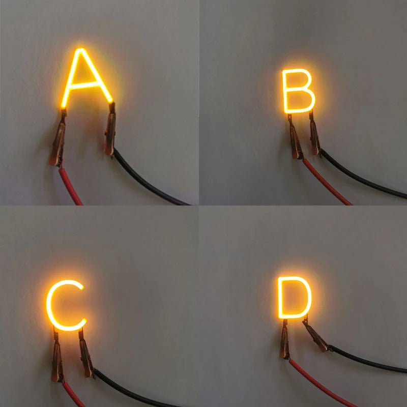 2200k English Letter Filament COB LED Filament DC 3V Candle Edison Yellow Diodes For Home Party Decoration Peaceful Pleasures Health and Wellness