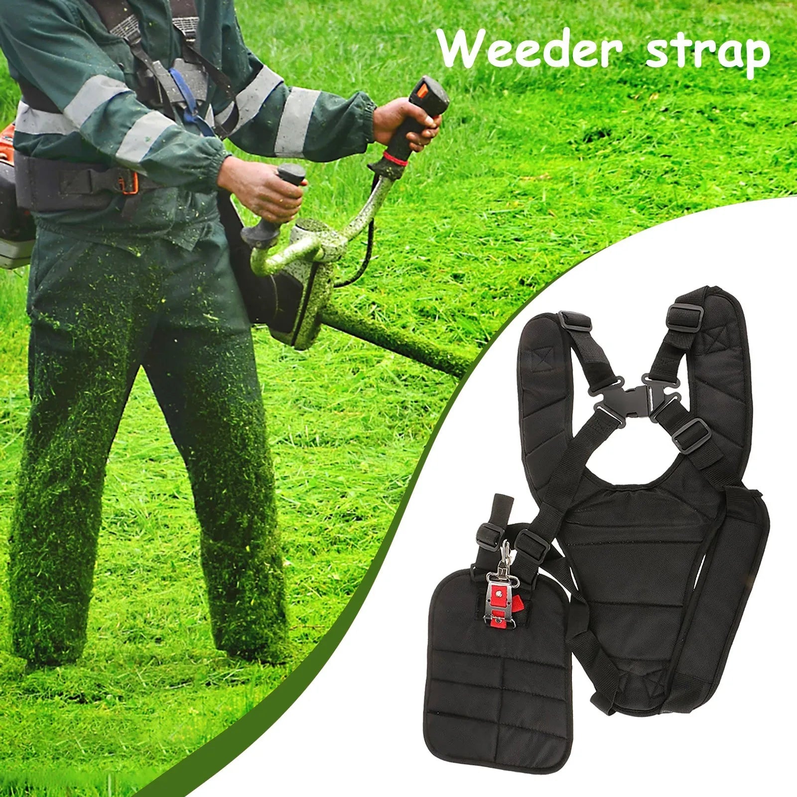 Lawn Mower Strap Double Shoulder Strap Harness Universal Strimmer Padded Belt Adjustable Lawn Mower Band For Brushcutter Peaceful Pleasures Health and Wellness