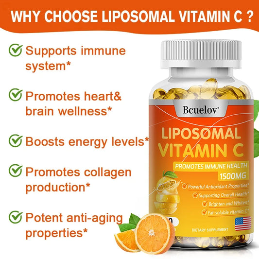 Liposomal Vitamin C Capsules | Immunity, Skin & Antioxidant Liposomal Supplement Peaceful Pleasures Health and Wellness