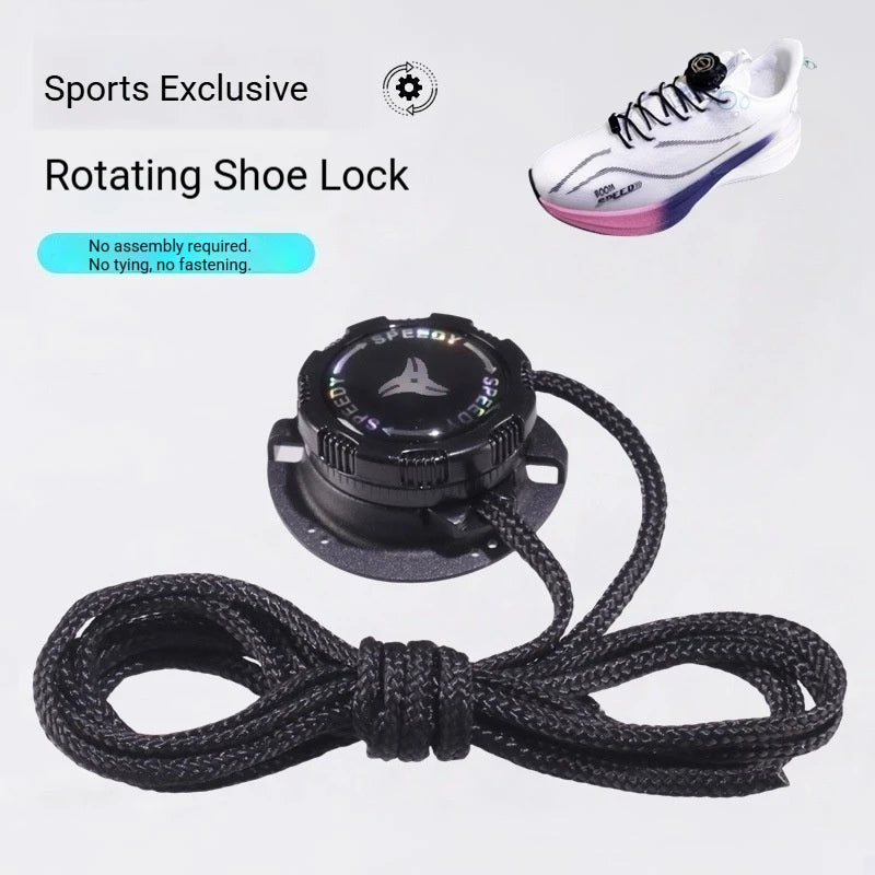 Easy Installation Automatic Shoelaces Without Ties Black White Swivel Buckle Laces Thick Rope Sneakers Shoelace Shoe Accessories Peaceful Pleasures Health and Wellness