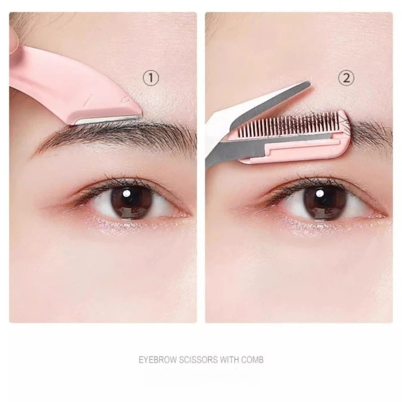 Ladies Eyebrow Trimmer Set with Comb & Scissors | Safety Tool Eyebrow Trimmer Set Peaceful Pleasures Health and Wellness