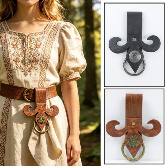 UYEE Belt Medieval Floral Rivet Leather Skirt Lift Clip Waist Sash Peaceful Pleasures Health and Wellness