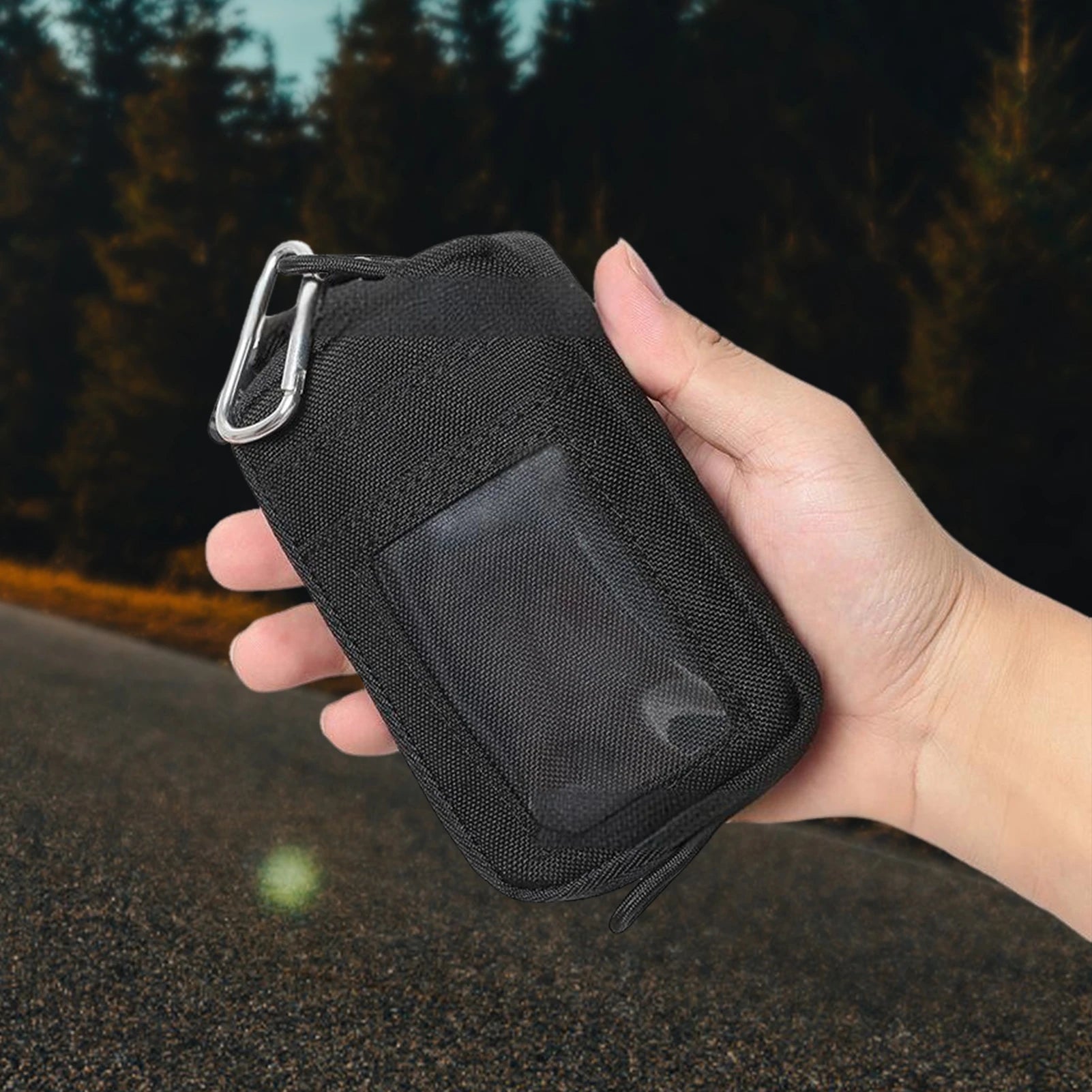 Outdoor Travel Mini Key Bag Water Resistant Nylon Pouch Travel Storage Bag for Man and Woman Wallet Peaceful Pleasures Health and Wellness