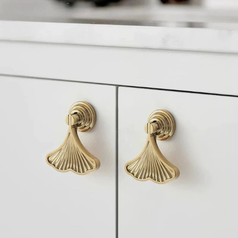 Pure Brass Antique Cabinet Drawer Handle | Single Hole Pull