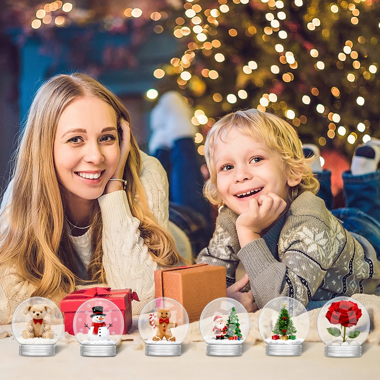 10pcs Snow Accessories High Transparent DIY Water Globe Craft Making Kit Christmas Party Decoration Clear Shape Globe Diy Peaceful Pleasures Health and Wellness