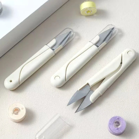 U-Shape Fabric Scissors with Lid | Stainless Steel Craft Scissors Craft Scissors Peaceful Pleasures Health and Wellness