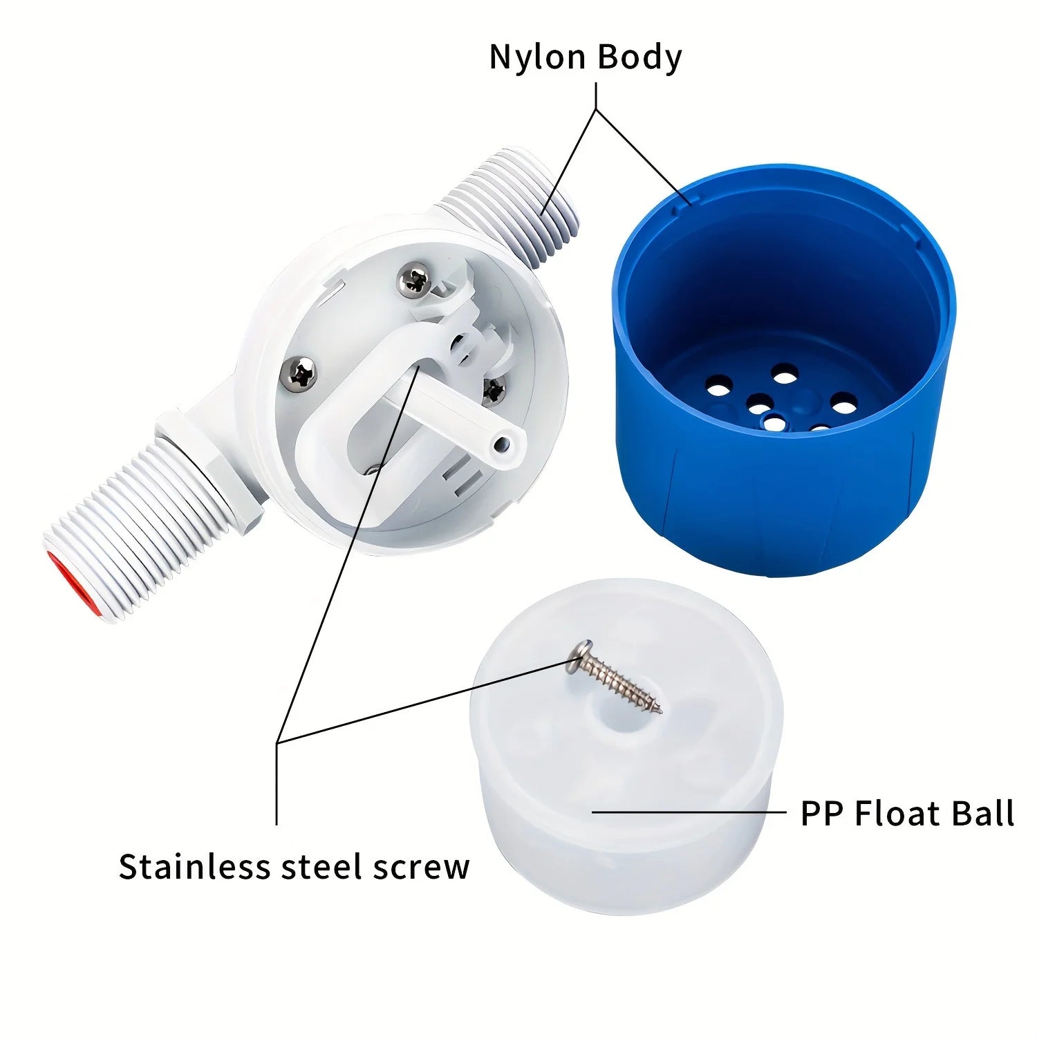 Water Level Control Float Valve, Automatic Shut-Off Mini Float Valve Water Level Controller for Water Tanks and Water Towers Peaceful Pleasures Health and Wellness