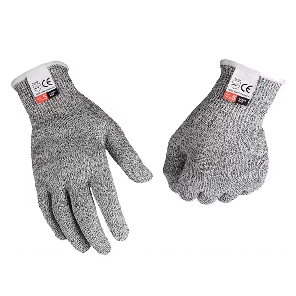 Grade 5 Cut Resistant HPPE Gloves – Kitchen & Garden Safety Cut Resistant Gloves Peaceful Pleasures Health and Wellness GRAY M