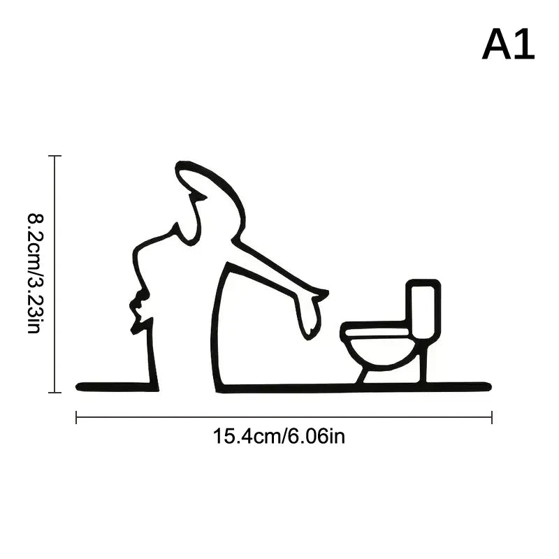 La Linea Minimalist Line Art Car Sticker & Wall Decal