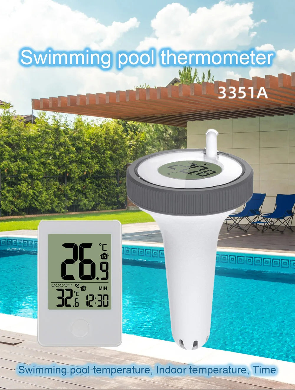 Floating Digital Swimming Pool Thermometer Swimming Pool Accessories Outdoor Waterproof Spa Aquarium Bathrooms Thermometer Peaceful Pleasures Health and Wellness