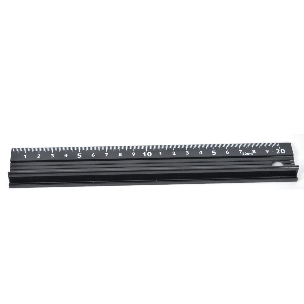 Cutting Ruler L Type Aluminum Alloy Measuring Tool Hardware Accessory for Length Measurement Cutting Ruler Measuring Tool Ruler Peaceful Pleasures Health and Wellness 20cm China Mainland