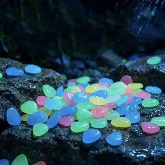 Glow in the Dark Decorative Pebbles | Garden & Aquarium Stones Decorative Pebbles Peaceful Pleasures Health and Wellness Colorful 2000pcs