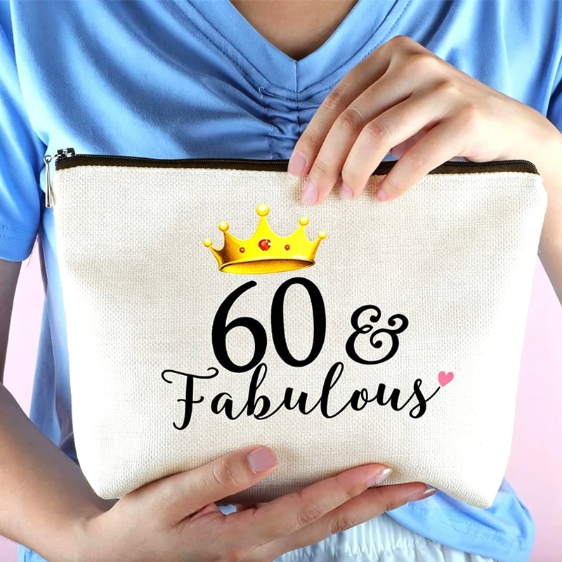 Birthday Makeup Bag 30 40 50 60 & Fabulous | Women's Gift
