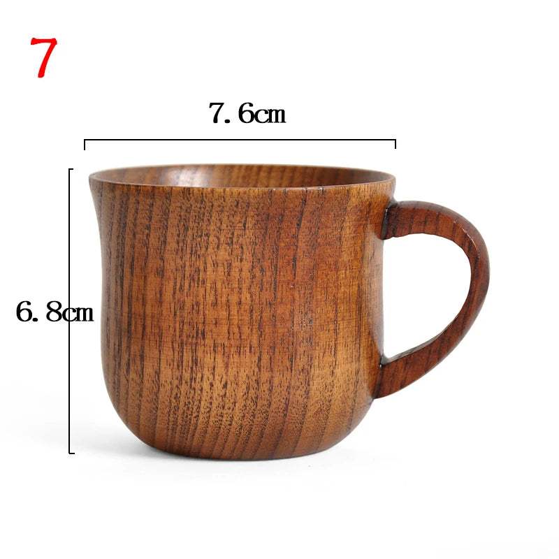 Wooden Big Belly Cups Handmade Natural Spruce Wood Cups Beer Tea Coffee Milk Water Cup Kitchen Bar Drinkware for Kitchen Peaceful Pleasures Health and Wellness 7