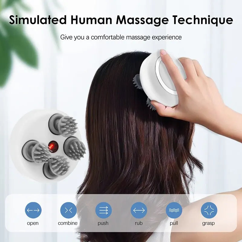 Multi Claw Head Massager Electric Relaxation Shoulder Leg Arm Neck Deep Tissue Head Scalp Kneading Vibrator Peaceful Pleasures Health and Wellness