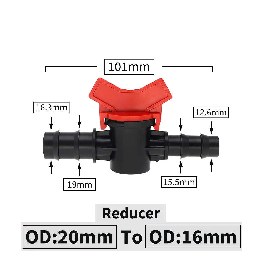 Connectors With 1/2 3/4 Inch Thread Drip Irrigation System Fitting 4/8/10/12/16/20/25mm Hose Barbed Mini Valve Garden Tap Barb Peaceful Pleasures Health and Wellness R