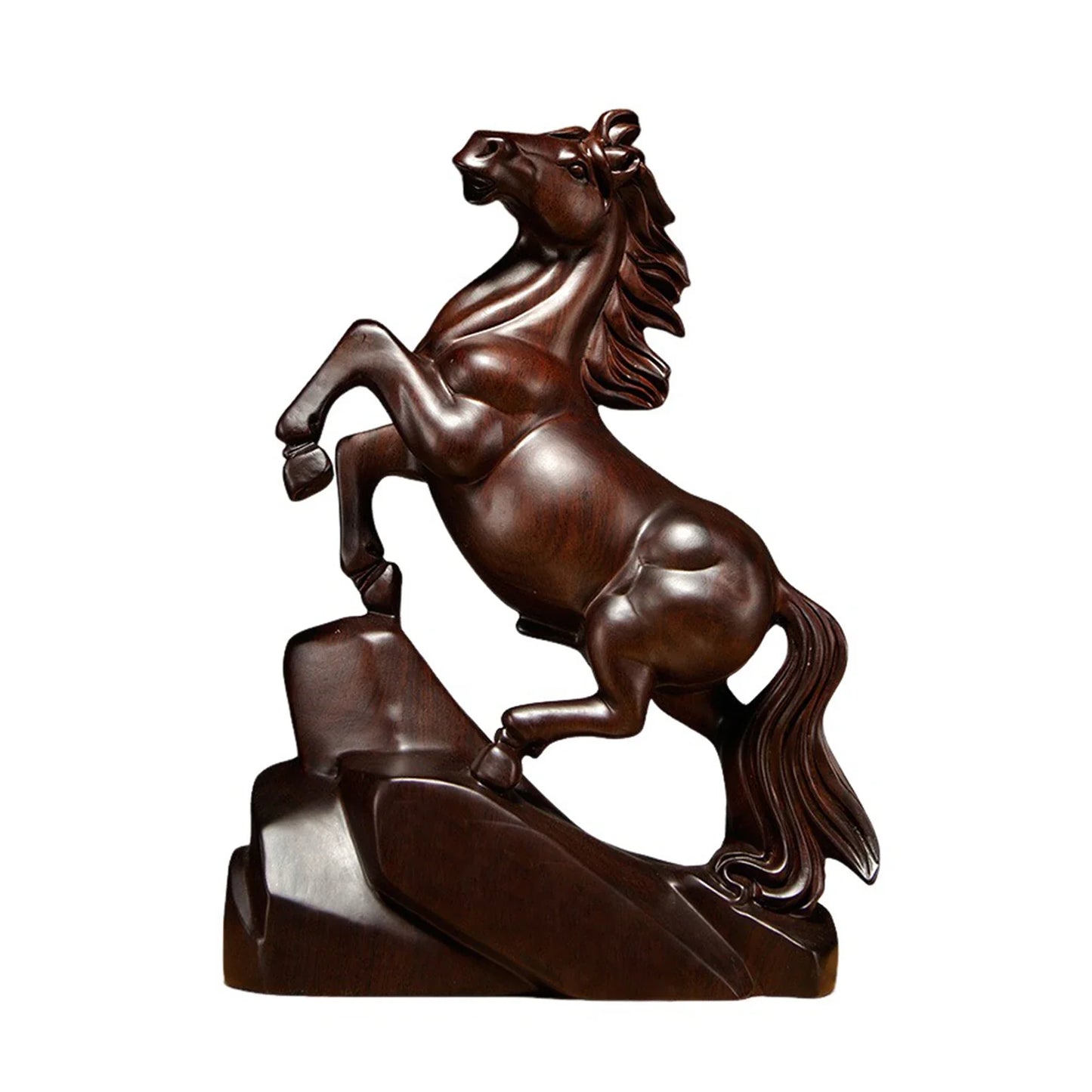 2026 Year of the Horse Figurine | Chinese New Year Wood Statue