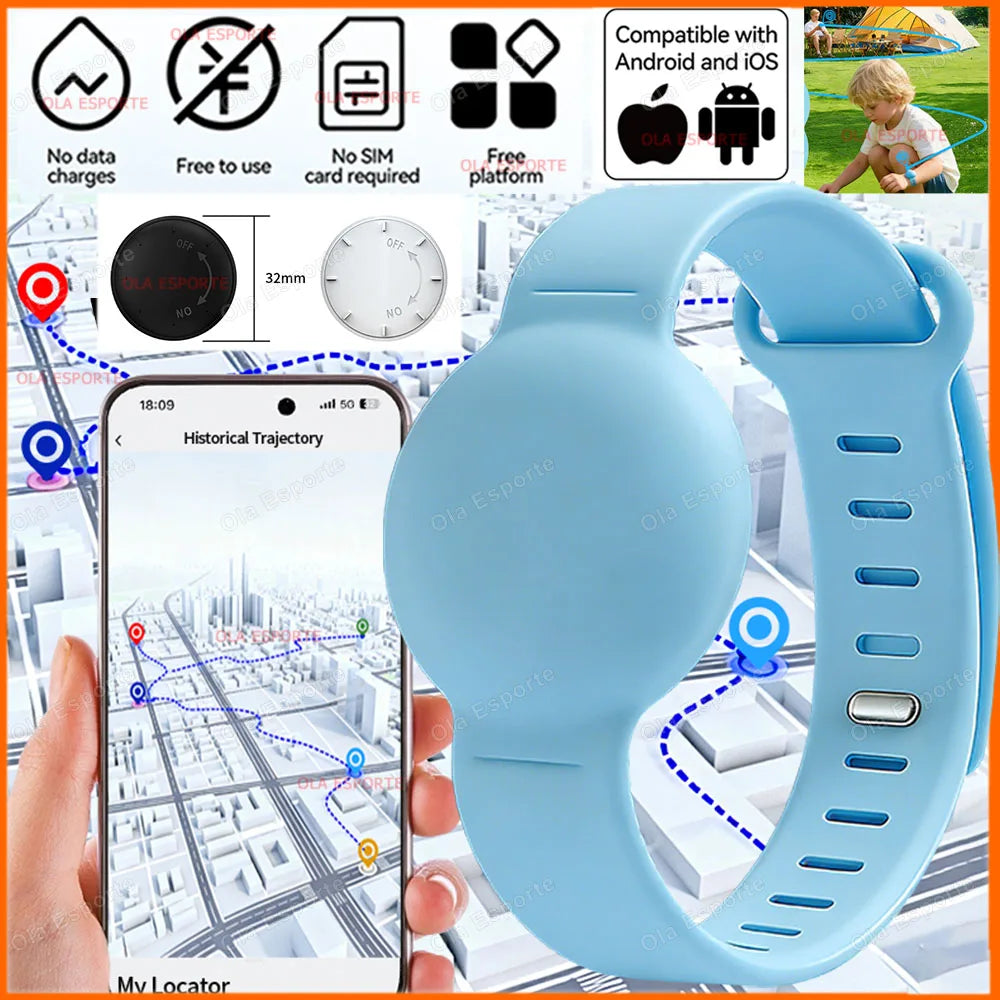 Silicone GPS Tracker Wristband | Waterproof Smart Locator Strap