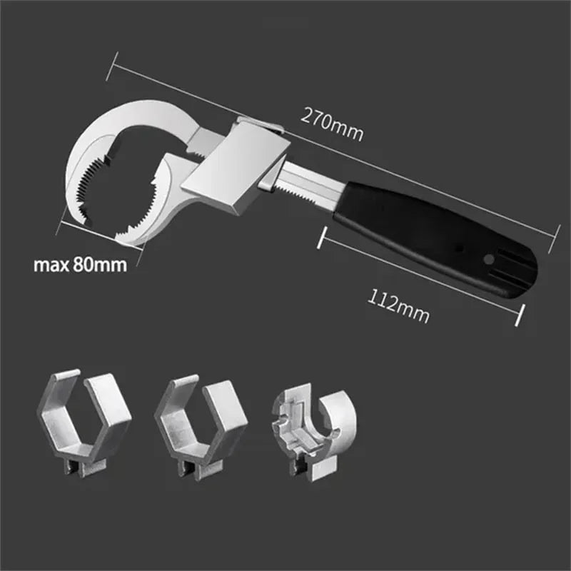 Multifunctional Bathroom Wrench Set – Adjustable Pipe Spanner