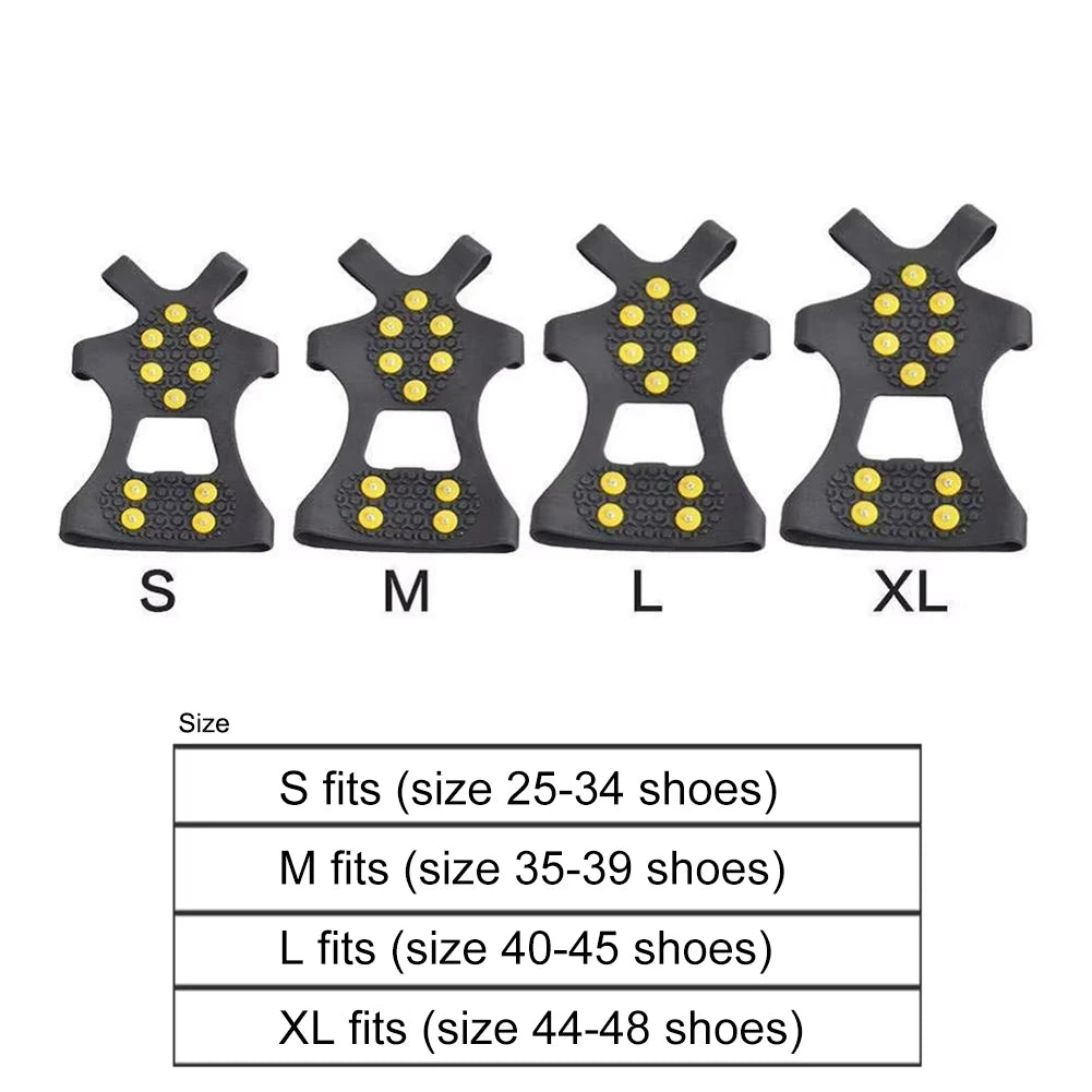 Outdoor snow claw shoe covers for men and women 10 teeth rock climbing crampons non-slip climbing cleats Hiking accessories 1pcs Peaceful Pleasures Health and Wellness