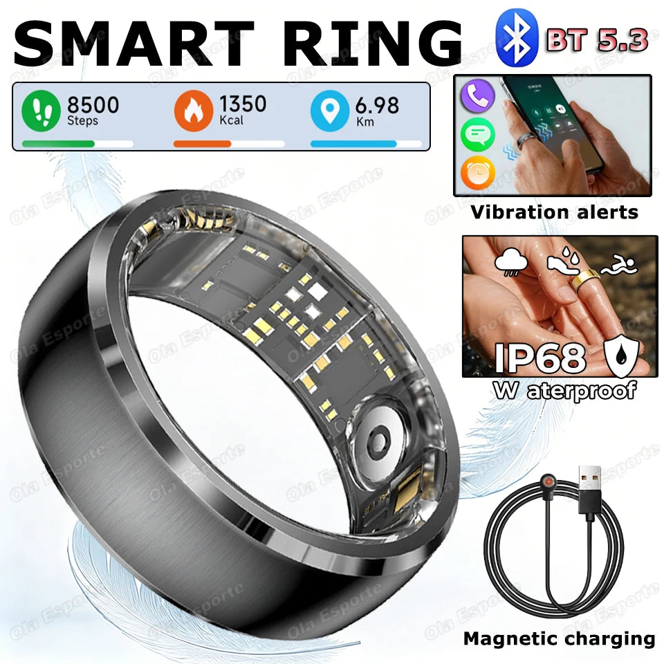 Smart Ring Heart Rate & Fitness Tracker | Waterproof 5ATM