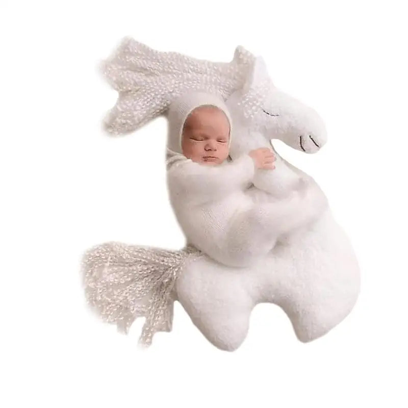 Unicorn Newborn Posing Pillow Photo Prop | Soft PP Cotton 0–6M
