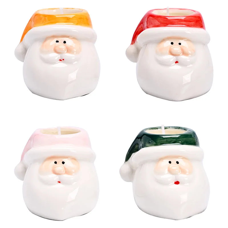 Household Creative American Style Personalized Santa Claus Candle Cup Empty Cup Ceramic Cup Gift Peaceful Pleasures Health and Wellness